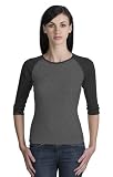 District Threads Ladies 3/4 Sleeve Raglan Tee DT206