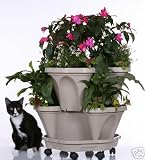 2 Self Watering Stacking Tubs W Tray and Wheels