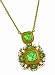 V&A INSPIRED! Emerald Crystal Necklace Gold Plated 43cm + 5cm Extender