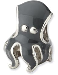 Sterling Silver Enameled Octopus Charm Bead Fits Pandora Chamilia Biagi Bracelet