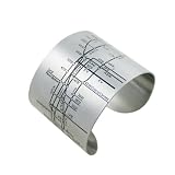 Designhype NYC Metro Cuff - Black Embossed Stainless Steel ~ Designhype