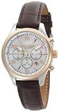 Nautica Chronograph Leather Strap Mother-of-pearl Dial Women's watch #N17567M