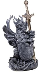 Medieval dragon for desk gothic letter opener sword