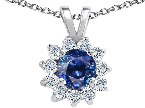 Genuine Sapphire Diamond Pendant Yellow