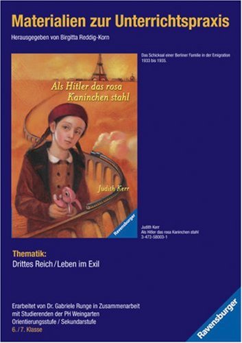 Ravensburger Buchverlag Judith Kerr 'Als Hitler das rosa Kaninchen stahl