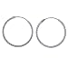 EXP Sterling Silver Hammered-Design 3/4-Inch Hoop Earrings