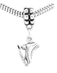 Sterling Silver Figure Skater Ice Skate Dangle Bead Charm