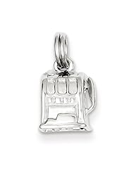 Sterling Silver Polished Slot Machine Charm