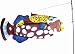 Clown Trigger Swimming Fish Wind Spinner