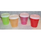 Tupperware Midgets Pill Containers 2oz Bowls, Red Pink Green Orange