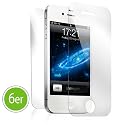 Screengards - Display Schutz-Folien für Apple iPhone 4S / 4 ( 6er-Set Full-Protection: 4 x Front ultra-clear + 2 x Rückseite )