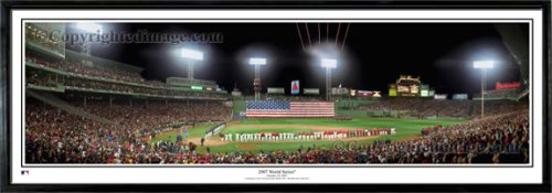 Boston Red Sox 2007 World Series Opening Ceremonies Standard Framed Panoramic Photo