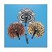 12 Wild Animal Print Paper Fans