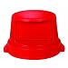 CMC 5550RD Red Dome Round Top Lid, 29" Diameter x 17-3/4" Height, For Huskee 55 gallon Recycle Trash Can (Case of 2)