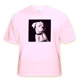 White Boxer Uncropped Ears - Light Pink Infant Lap-Shoulder Tee (12M)
