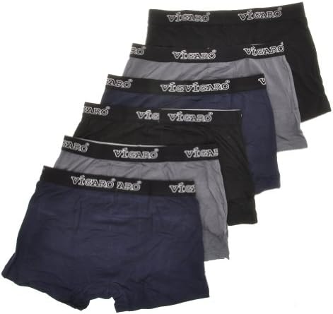 Vigaro 6-Pack Cotton Men's Boxer Briefs #1075 Medium