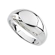 14K White Gold Dome Ring - 10.00mm