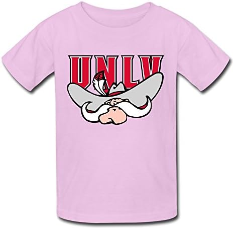 VAVD Youth UNLV Rebels Kids Boys And Girls Short Sleeves T-Shirt S Pink