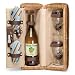 Picnic Time Bacchus Driftwood 13.5in. Rattan Basket w/ Deluxe Wine Service For 2 (Driftwood)