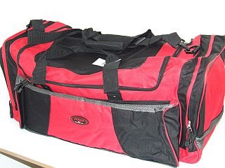 riesige Reisetasche, Tasche, Gepäcktasche Rot/Schwarz (33776)