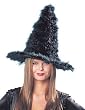 Feather Witch Hat Black