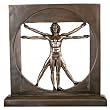 Classical Style Vitruvian Man Figurine - Cold Cast Resin - 8.5'' Height