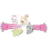 Kitty In My Pocket Pink Barrettes and Green Ring: Violet, Mischief, Stretcher