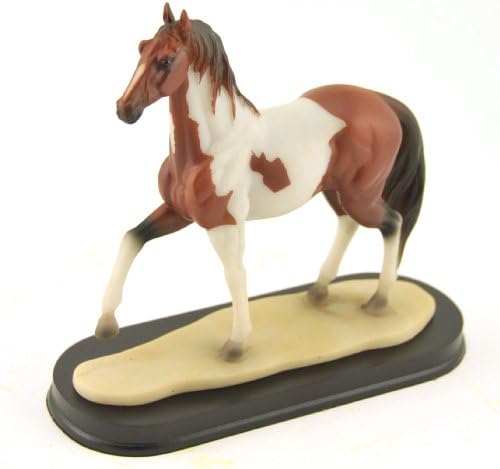 Skewbald Spotted Saddle Horse, Western Collectible Figure, 7-inch