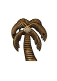 Brass Palm Tree Doorbell in Antique Brass Finish