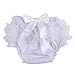 ICObuty Baby Girls Ruffle Bloomer Diaper Cover for Baby Girls Toddlers (Large(13-24month), White)