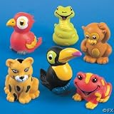 Lot of 24 Rain Forest Animal Finger Puppets