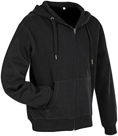 Active By Stedman Mens Sweat Jacket (XL) (Black Opal)