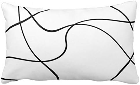Lumbar pillow - 13" x 21" - "Abstract lines" 50% Cotton 50% Polyester 20 x 30 inches Pillowcase