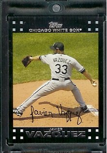 2007 Topps Limited Edition Javier Vazquez Chicago White Sox Baseball Card #CHW4 - Mint Condition - In Protective Display Case!