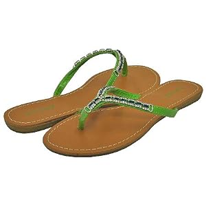 Buy Bamboo Steady-08 Green Women Sandal