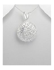 Flower Pendant Necklace In Sterling Silver