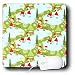 Lee Hiller Designs Holidays Christmas - Retro 60s Ice Skating Christmas Elves Lime Green and Pale Bl