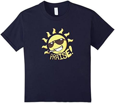 Kids Funny Shirt Sun Smoking - Praise The Sun Shirt  6 Navy