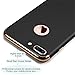 iPhone 7 Plus Case, COOLQO Ultra-thin 3in1 Plastic Electroplated Hard Frame + Tempered Glass Screen Protector Slim fit Shockproof PC Matte Cover Skin & Case for Apple iPhone 7 Plus 5.5 (Black)