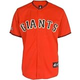 MLB San Francisco Giants Adult Short Sleeve 6 Button Synthetic Replica Jersey (Orange, Large)