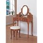 Traditional Style Oak Finish Vanity Set w/Stool