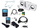 13 items Premium Bundle Accessory for Sandisk Sansa Fuze 2GB, 4GB, 8GB Series (includes: Mini Dock Speaker +Crystal Clear hard case +Black Silicone Skin Casae + Universal Car Charger+ Universal Wall Charger + usb data cable + Adjustable Armband +Belt Clip +Screen Protector +3.5mm~3.5mm Auxiliary cable + white Stereo headset + Lanyard +Fishbone Keychain)
