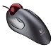 Logitech Marble Trackball Maus schnurgebunden silber-rot, USB-Anschluss
