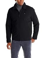 Tommy Hilfiger Men's Micro-Twill Open-Bottom Zip-Front Jacket