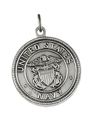 Saint Christopher United States Navy Sterling Silver Necklace