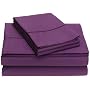 Pinzon 500-Thread Count Egyptian Sateen Queen Sheet Set, Plum