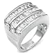 Sterling Silver Cubic Zirconia CZ Man Ring - size 10