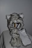 Husky Full Hood Animal Hat Faux Fur with fleece lined interior
