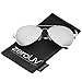 zeroUV - Classic Metal Frame Spring Hinges Color Mirror Lens Aviator Sunglasses 58mm