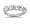2.50 Prong Set 5 Stone Diamond Wedding Band in Platinum